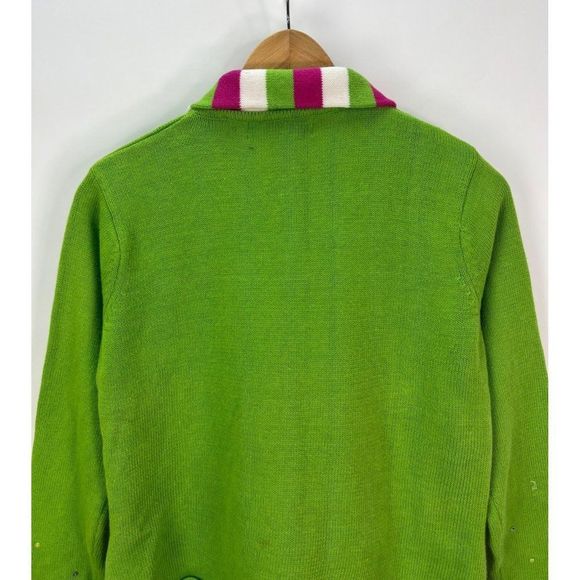 Heirloom Collectibles Christmas Collection Green Snowmen Ugly Sweater Size M - Picture 7 of 7